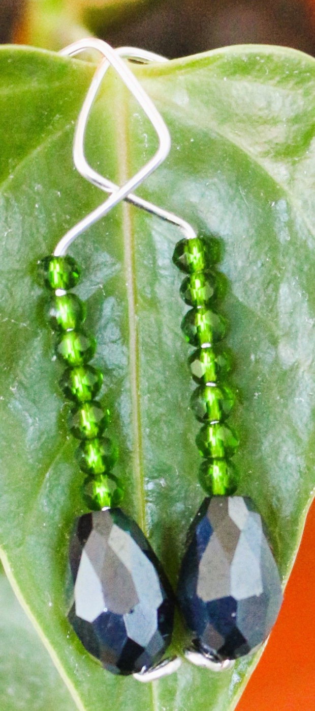 Cercei handmade cu cu cristale fatetate - Armonia Culorilor