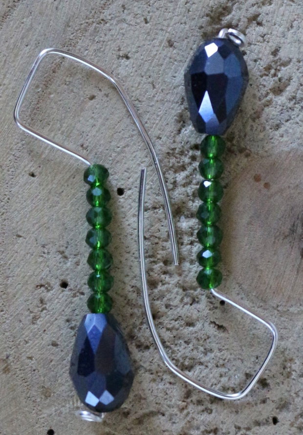 Cercei handmade cu cu cristale fatetate - Armonia Culorilor