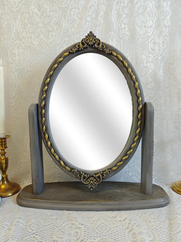 Oglindă de masă din lemn masiv-Baroque