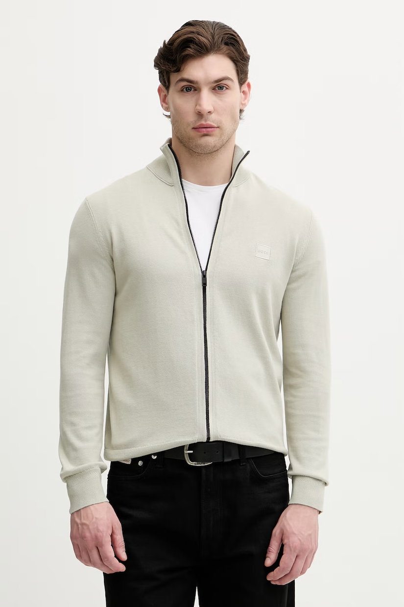 BOSS Orange cardigan pentru bărbați cu bumbac Kanozip_S