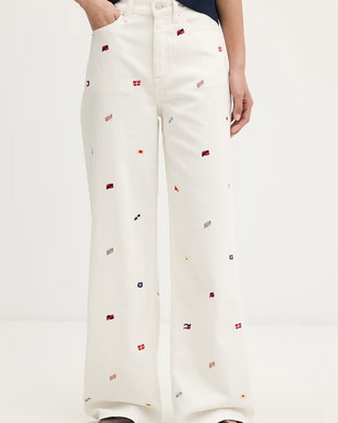 Tommy Jeans blugi wide leg pentru femei
