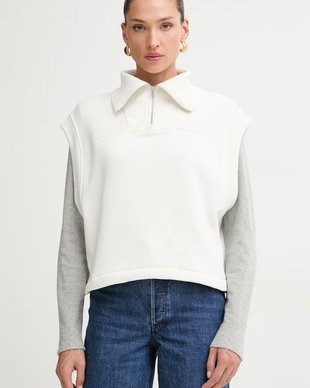 Rag & Bone hanorac fără mâneci pentru femei, cu bumbac Terry