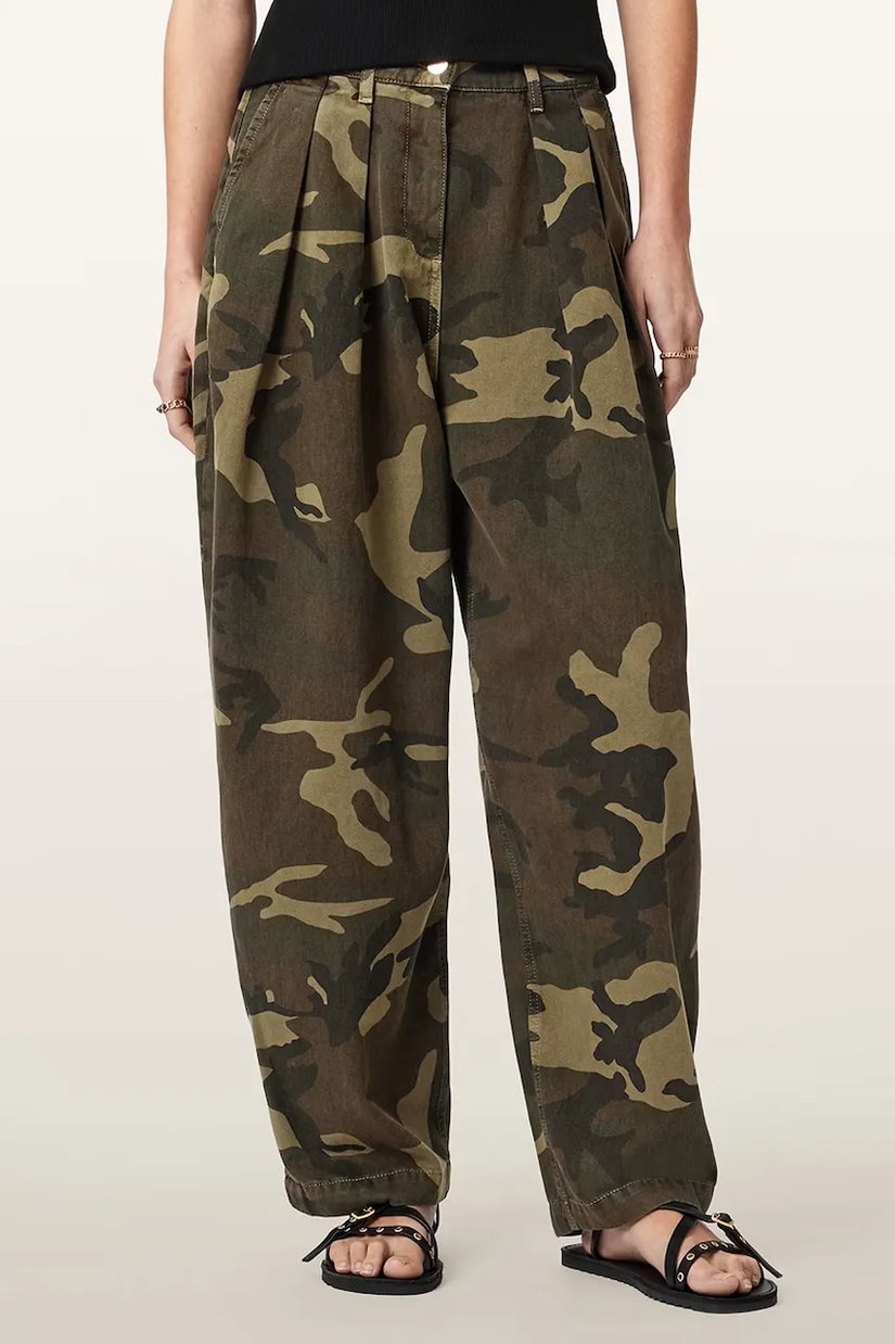 AllSaints pantaloni baggy pentru femei, din bumbac BECCA