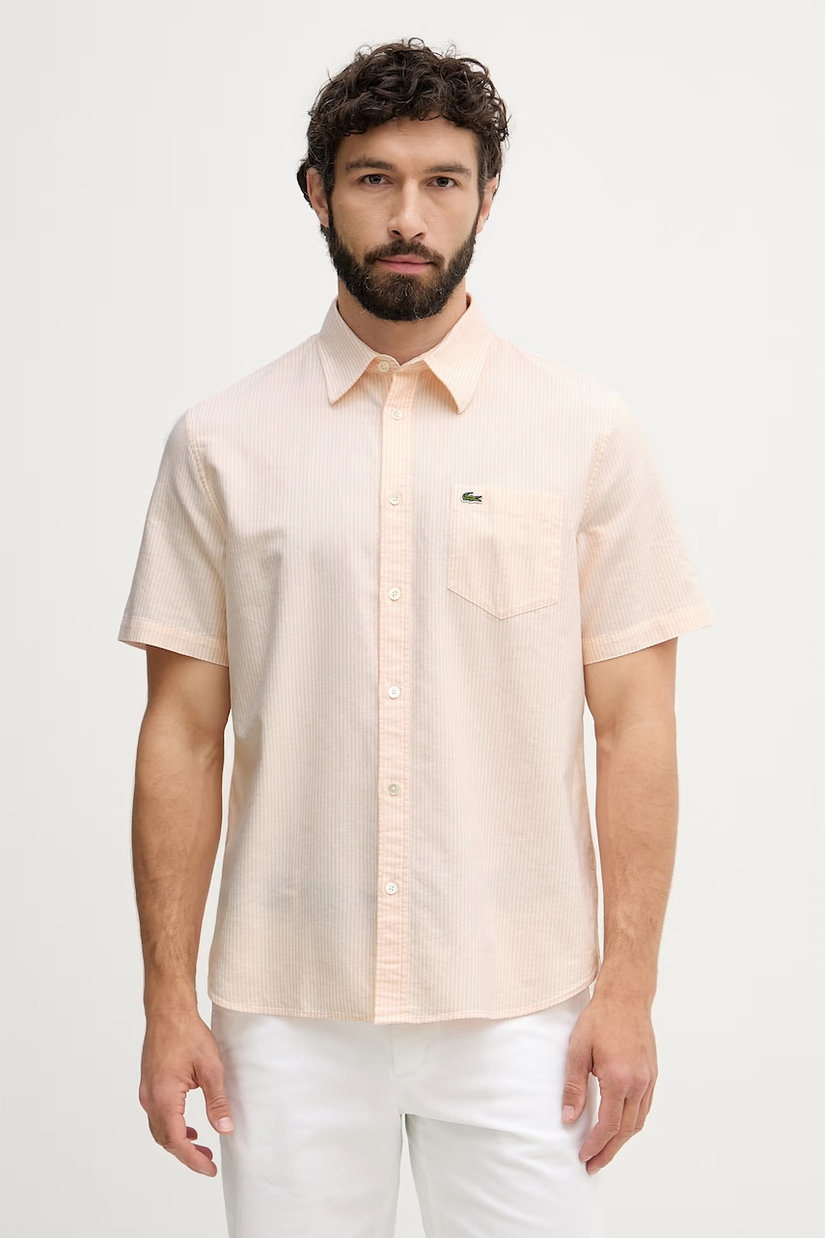 Lacoste cămașă oxford pentru bărbați, din bumbac