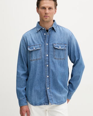 Tommy Jeans cămașă pentru bărbați, din denim