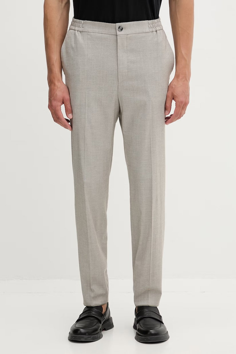 HUGO pantaloni slim fit pentru bărbați, cu amestec de lână Gos233F1X