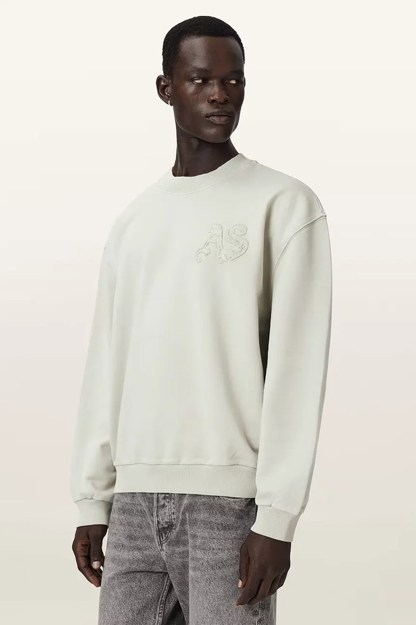 AllSaints hanorac oversized pentru bărbați, din bumbac INSIGNIA