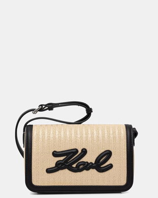 Karl Lagerfeld geantă crossbody pentru femei împletită K/SIGNATURE