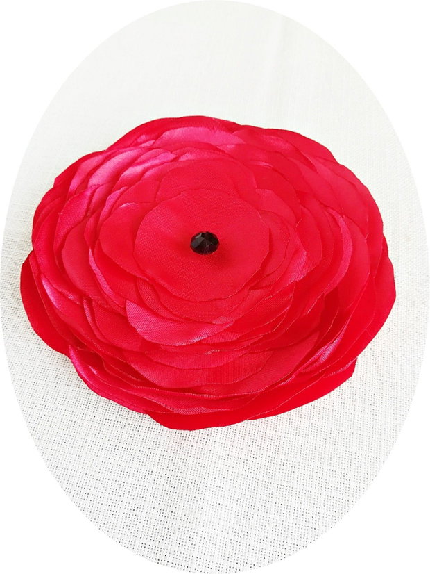 brosa floare rosie gigant 15 cm