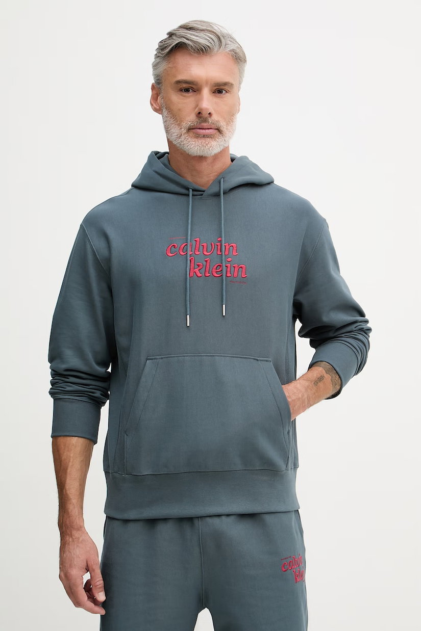 Calvin Klein Jeans hanorac cu glugă pentru bărbați, din bumbac