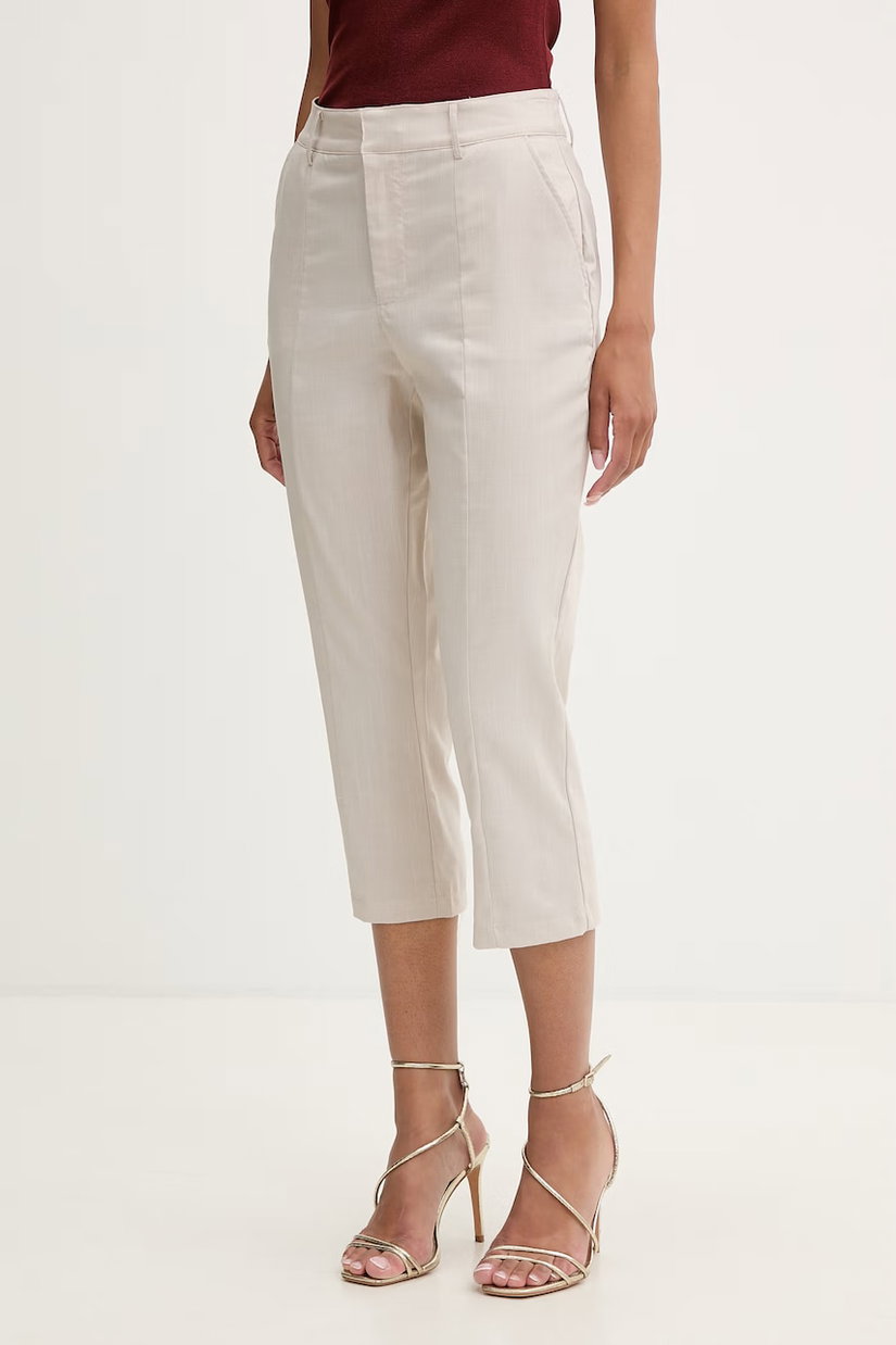 Guess pantaloni capri pentru femei, cu vâscoză CHRISSY