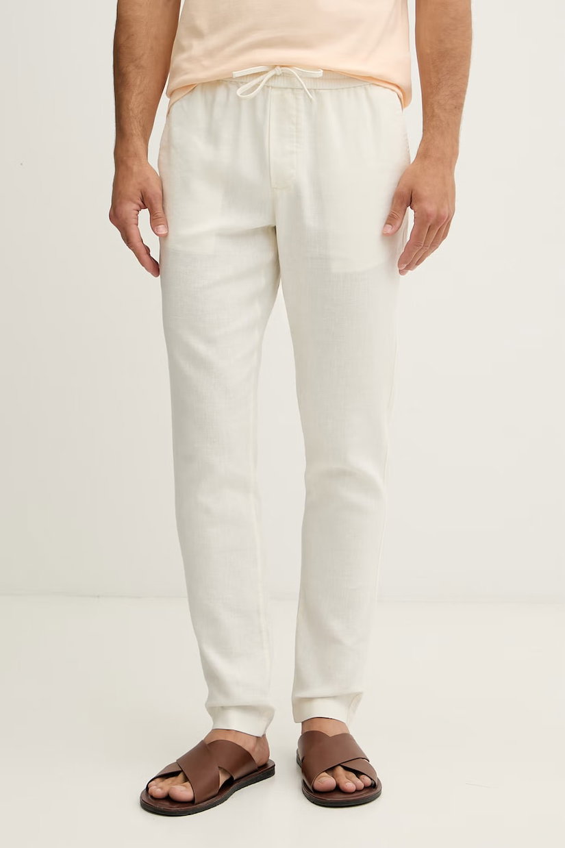 Tommy Hilfiger pantaloni pentru bărbați, cu amestec de in
