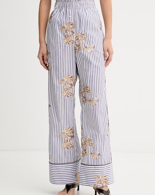 MUNTHE pantaloni pentru femei, din bumbac NIKITA