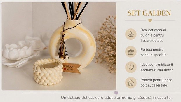 Set decorativ galben