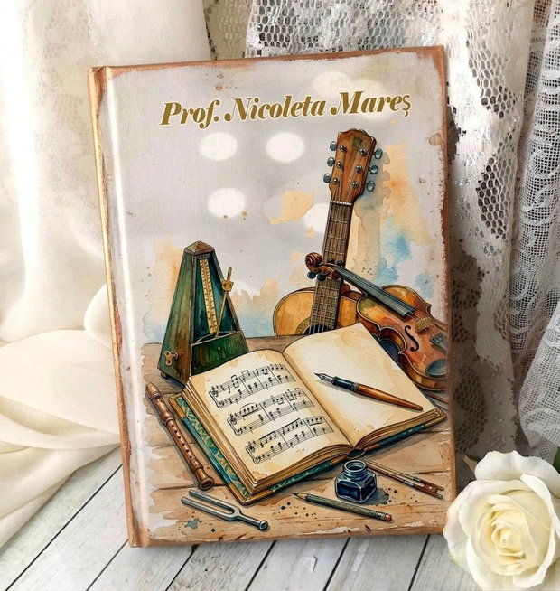 Agenda personalizata - cadou profesor muzica, diriginte