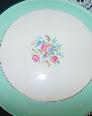 Vintage  interbelic portelan  opac Franta, platou pentru tort