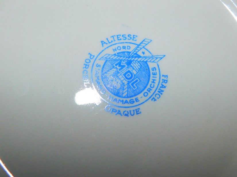 Vintage  interbelic portelan  opac Franta, platou pentru tort