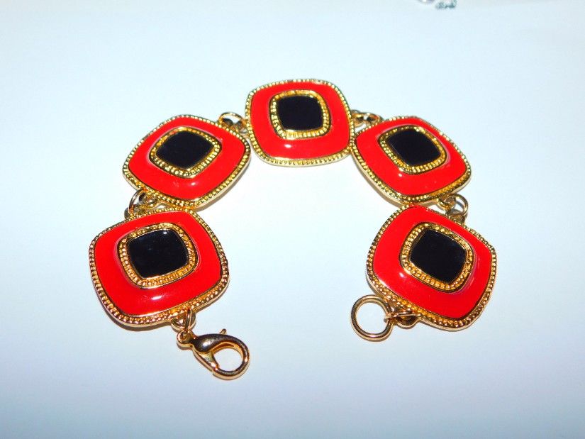 Bratara vintage email Italia, masiva, designer,  deosebita,