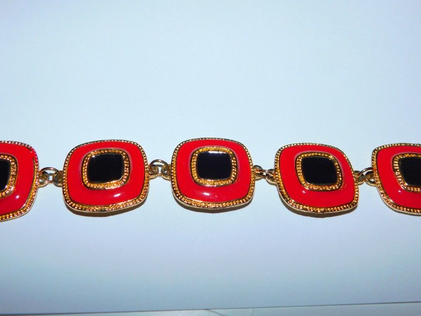 Bratara vintage email Italia, masiva, designer,  deosebita,