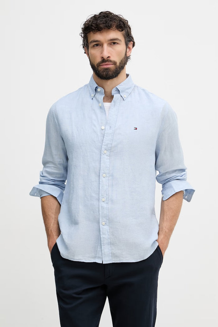 Tommy Hilfiger cămașă pentru bărbați din in