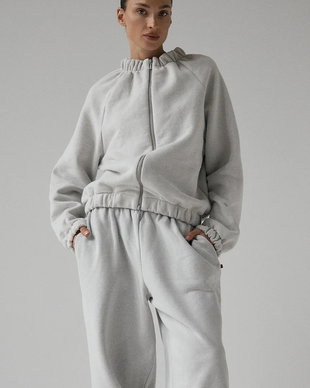 Muuv hanorac cu fermoar pentru femei din bumbac SMOOTH COTTON