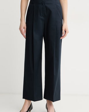 BOSS pantaloni wide leg pentru femei din bumbac cu elastan Tulotta