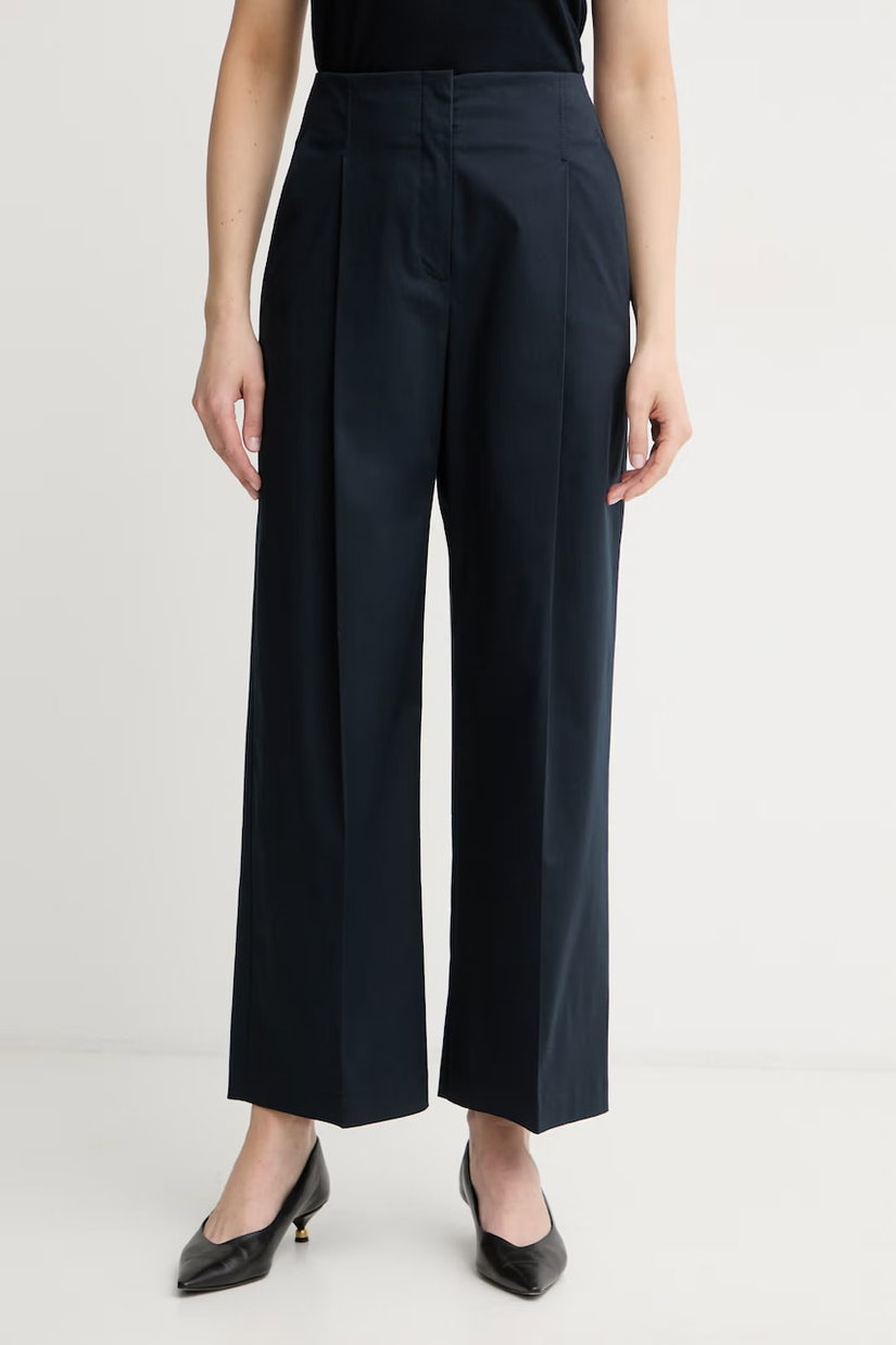 BOSS pantaloni wide leg pentru femei din bumbac cu elastan Tulotta