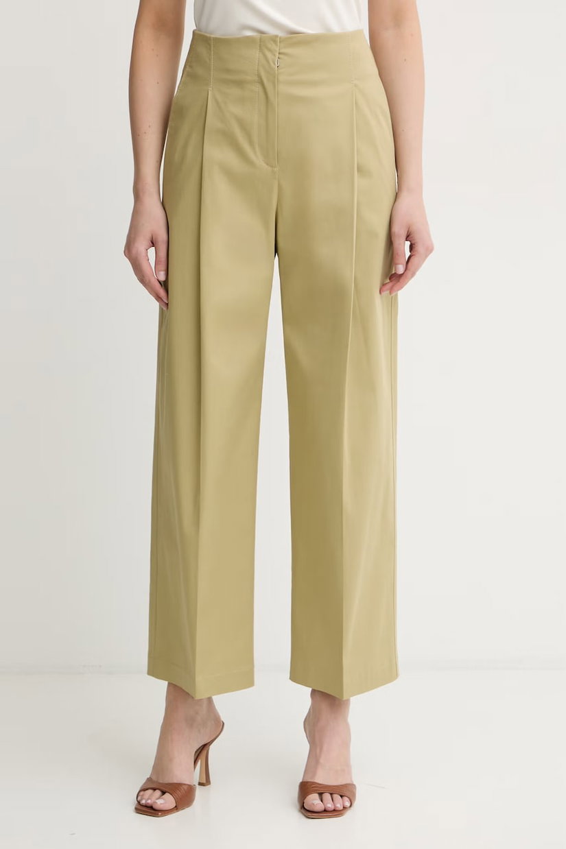 BOSS pantaloni wide leg pentru femei, din bumbac cu elastan Tulotta