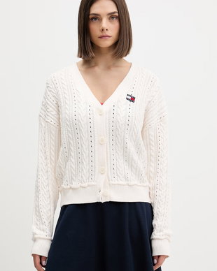 Tommy Jeans cardigan pentru femei din bumbac