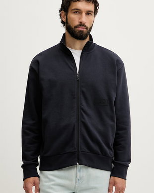BOSS Green hanorac cu fermoar bărbați din bumbac SW_Collar Full Zip