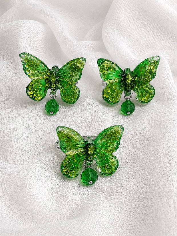 Set bijuterii fluturi 02073