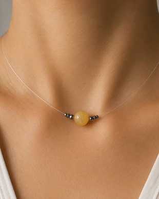 Piatra soarelui fațetat cu hematit fațetat..choker