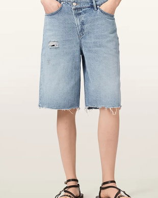 AllSaints pantaloni scurți pentru femei, din denim AKI