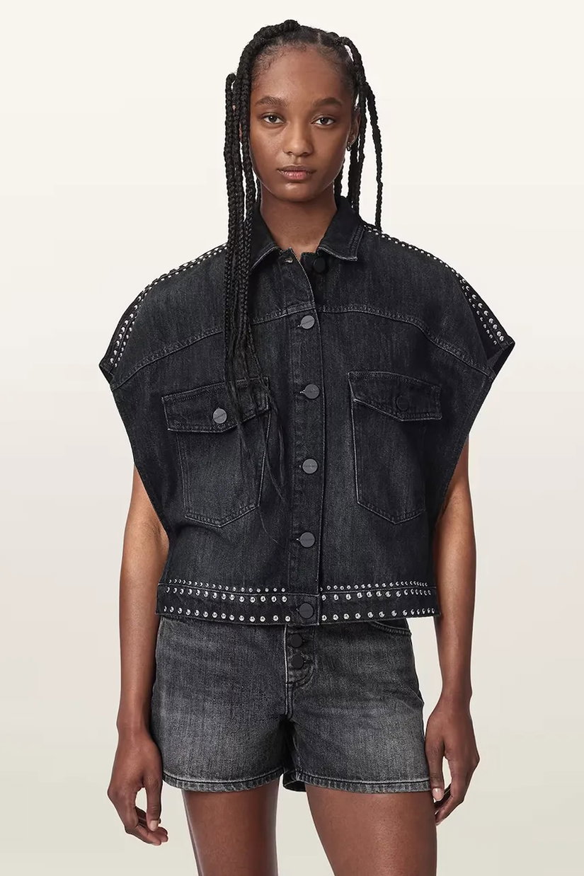 AllSaints cămașă pentru femei, din denim ALBA