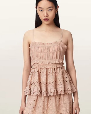 AllSaints top pentru femei, cu vâscoză CAMILLE