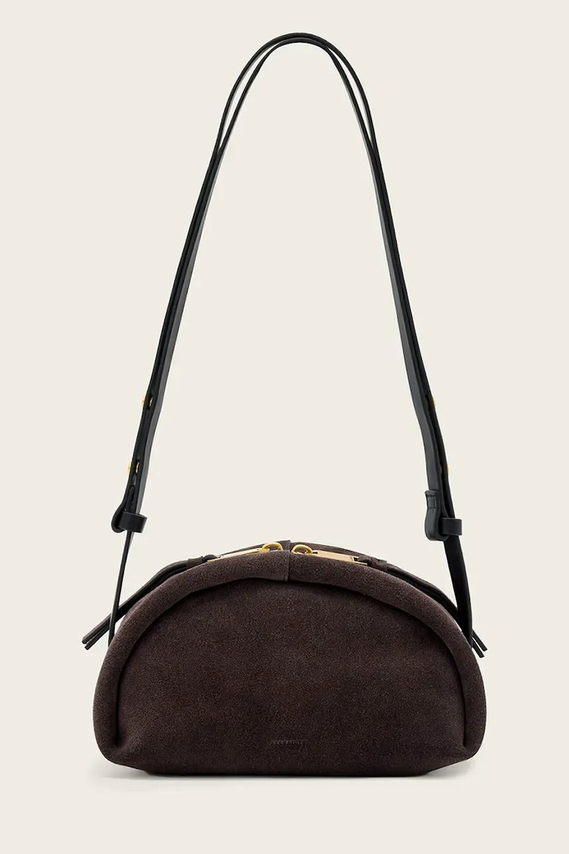AllSaints geantă crossbody pentru femei, din piele întoarsă ROSALIE
