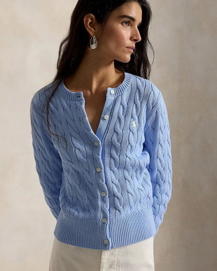 Polo Ralph Lauren cardigan pentru femei, din bumbac COTTON-LSL-CRD