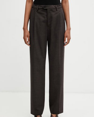 MM6 Maison Margiela pantaloni straight pentru femei, cu lână