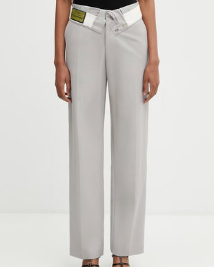 MM6 Maison Margiela pantaloni pentru femei, cu lână
