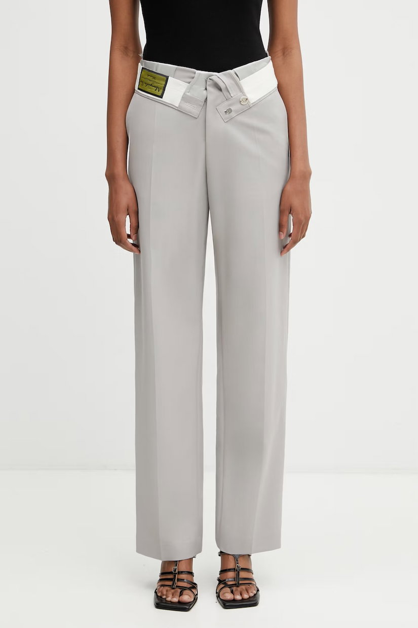 MM6 Maison Margiela pantaloni pentru femei, cu lână