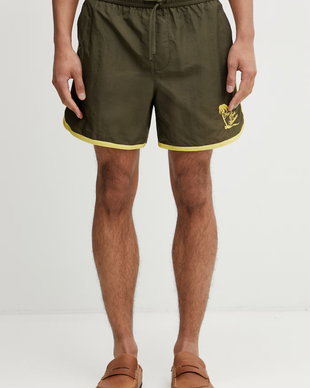 Drôle de Monsieur pantaloni scurți de baie pentru bărbați Plage Slogan Palmier