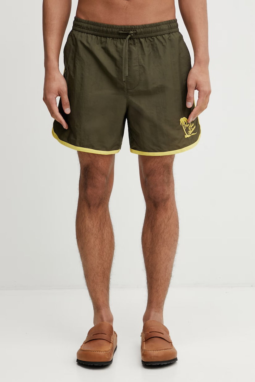 Drôle de Monsieur pantaloni scurți de baie pentru bărbați Plage Slogan Palmier