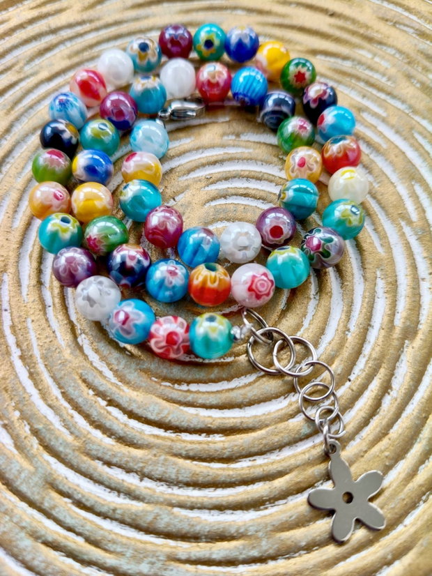 Colier margele Millefiori