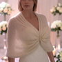 Șal  din Mohair și Mătase Auriu   Șal elegant pentru Nunți și Ocazii