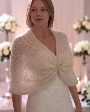 Șal  din Mohair și Mătase Auriu   Șal elegant pentru Nunți și Ocazii