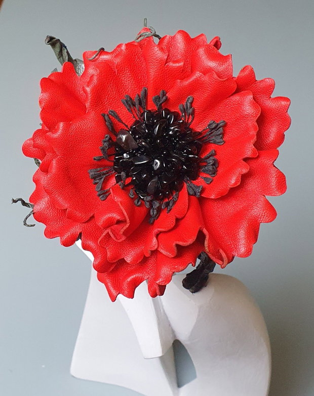 Brosa Floare piele