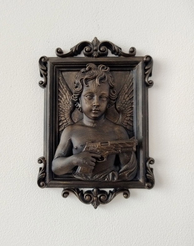 Cupid with a gun