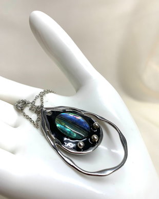 Colier -pandantiv cu scoici  Abalone (Paua) 01161