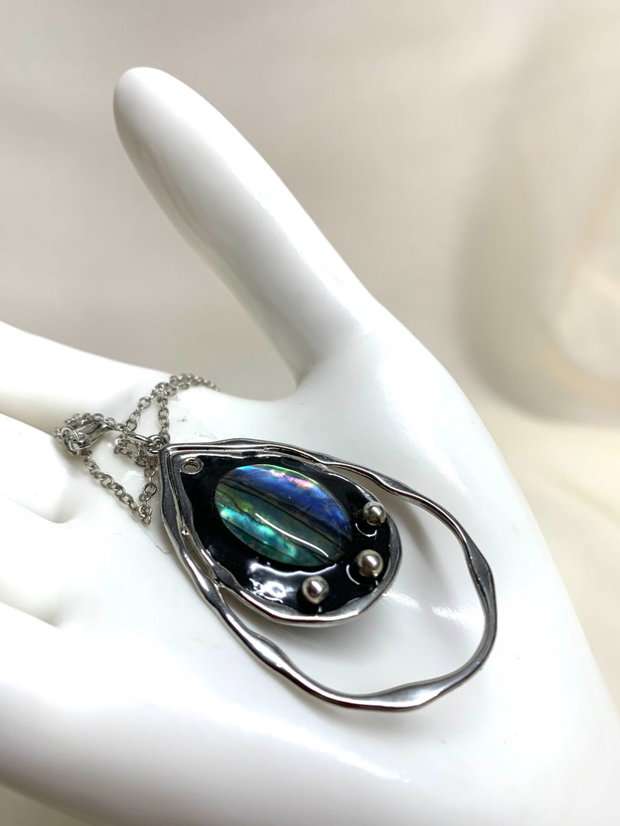 Colier -pandantiv cu scoici Abalone (Paua) 01161
