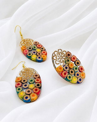 Set bijuterii creioane colorate 02078